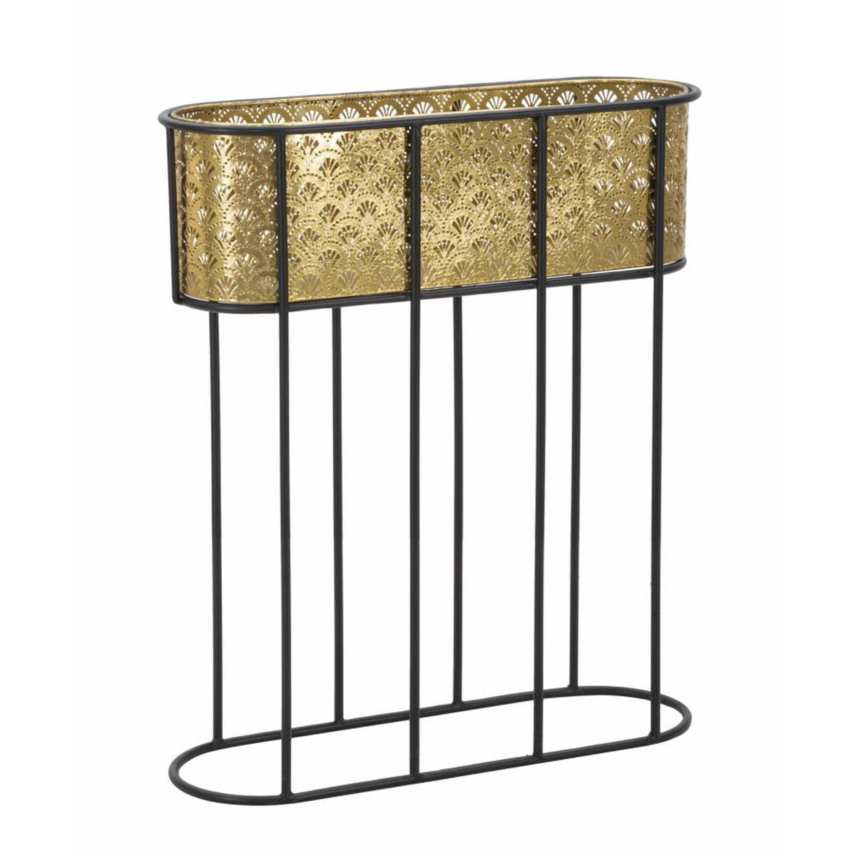 Vaso per Piante MF688, Oro, Metallo, 60x20x70 cm, Seven Design