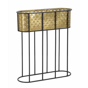 Vaso per Piante MF688, Oro, Metallo, 60x20x70 cm, Seven Design