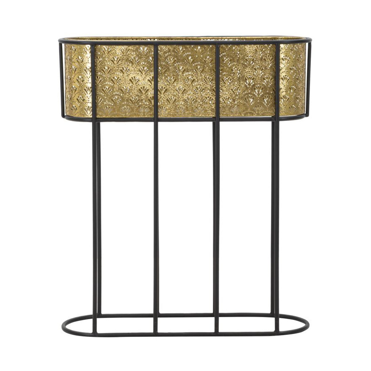 Vaso per Piante MF688, Oro, Metallo, 60x20x70 cm, Seven Design