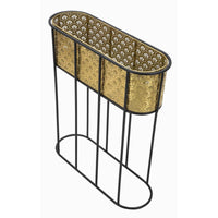 Vaso per Piante MF688, Oro, Metallo, 60x20x70 cm, Seven Design