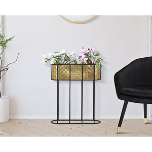 Vaso per Piante MF688, Oro, Metallo, 60x20x70 cm, Seven Design