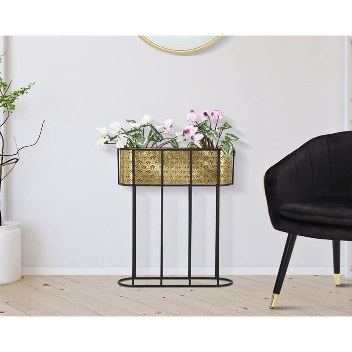 Vaso per Piante MF688, Oro, Metallo, 60x20x70 cm, Seven Design