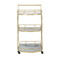Carrello MF2, Oro, Metallo, 71x45,5x84,5 cm, Seven Design