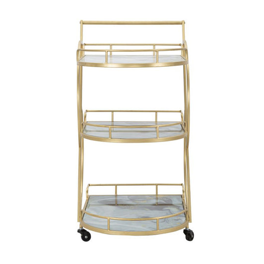 Carrello MF2, Oro, Metallo, 71x45,5x84,5 cm, Seven Design