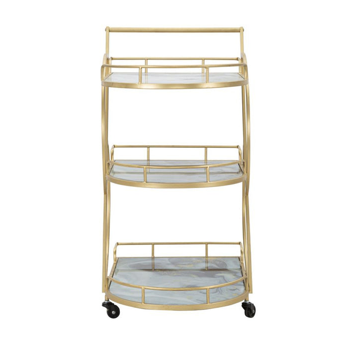 Carrello MF2, Oro, Metallo, 71x45,5x84,5 cm, Seven Design