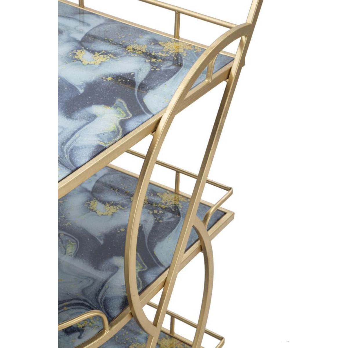 Carrello MF2, Oro, Metallo, 71x45,5x84,5 cm, Seven Design
