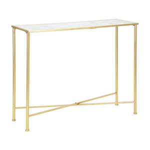 Tavolo Consolle MF629, Oro, Metallo, 100x35x80 cm, Seven Design