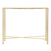 Tavolo Consolle MF629, Oro, Metallo, 100x35x80 cm, Seven Design