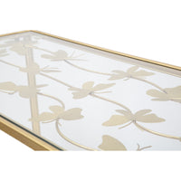 Tavolo Consolle MF629, Oro, Metallo, 100x35x80 cm, Seven Design