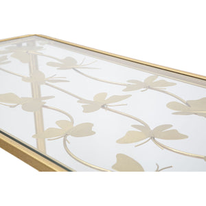 Tavolo Consolle MF629, Oro, Metallo, 100x35x80 cm, Seven Design