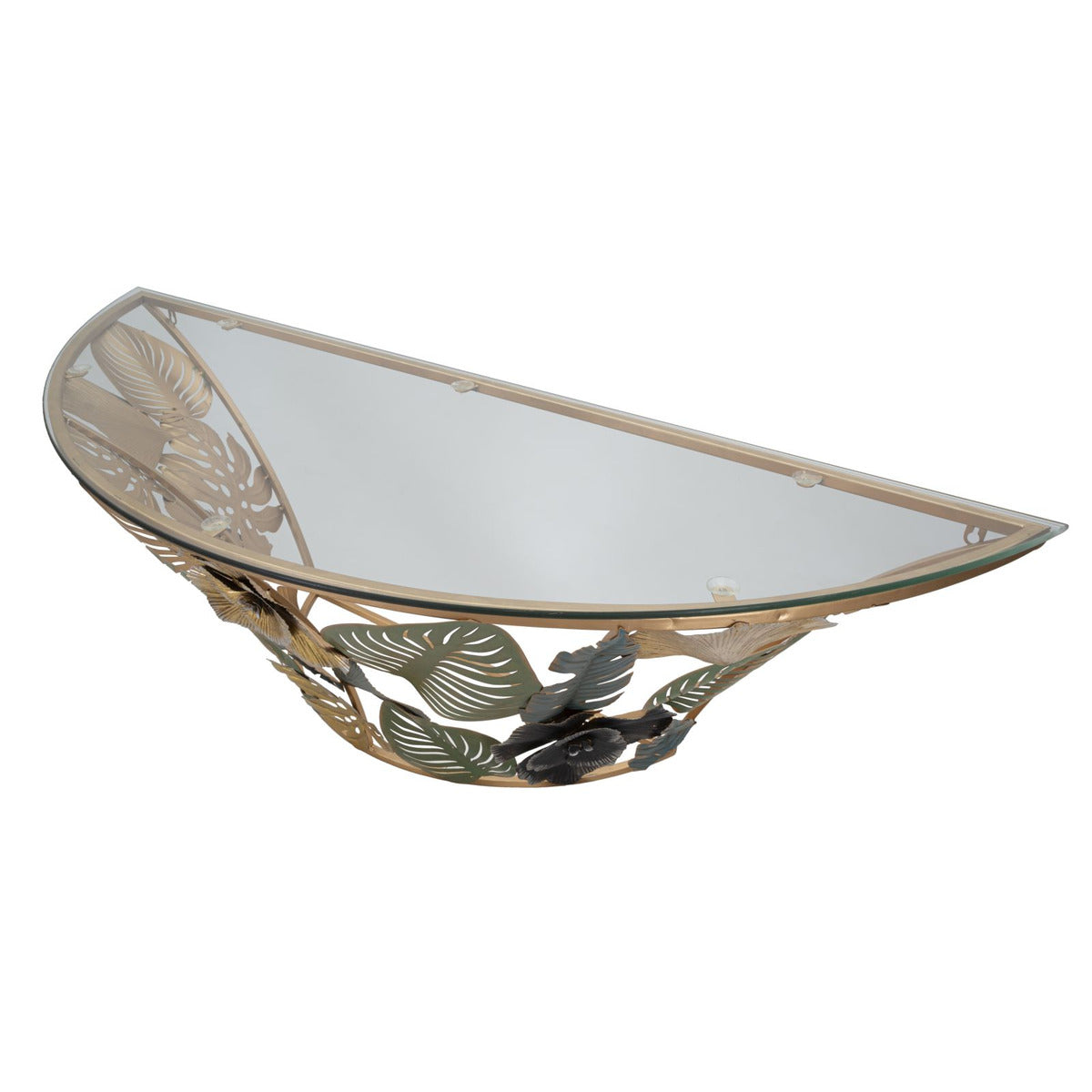 Tavolo Consolle Foglia 74, Multicolore, Metallo, 120x40,5x37,2 cm, Seven Design