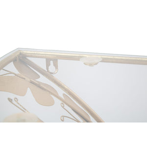 Mensola Farfalla 19, Oro, Metallo, 44,5x24,5x34,5 cm, Seven Design