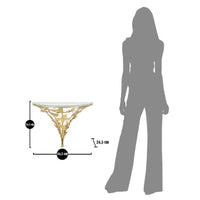 Mensola Farfalla 19, Oro, Metallo, 44,5x24,5x34,5 cm, Seven Design