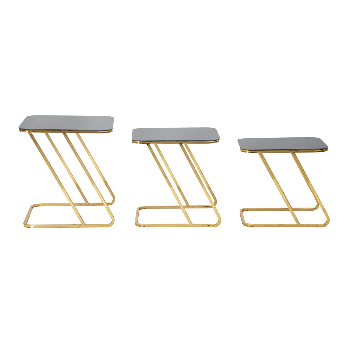 Tavolino MF551, Oro, Metallo, 44x50,5x55,5 cm, Seven Design