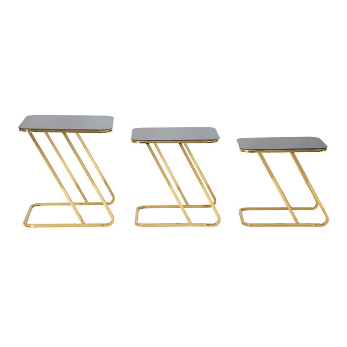 Tavolino MF551, Oro, Metallo, 44x50,5x55,5 cm, Seven Design