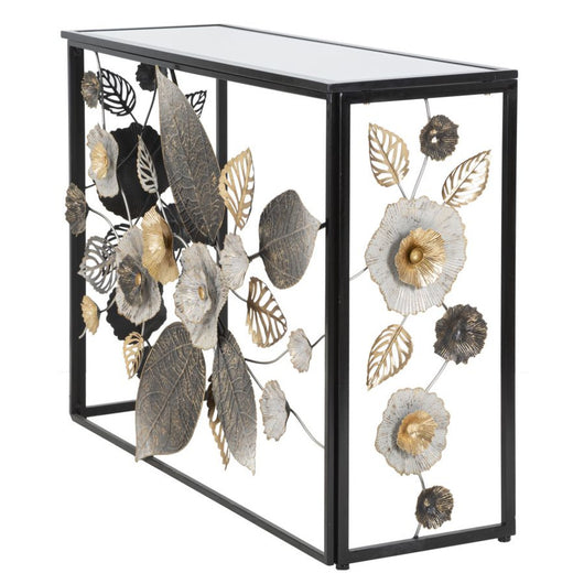 Tavolo Consolle Foglia 70, Multicolore, Metallo, 111,8x41,9x80 cm, Seven Design