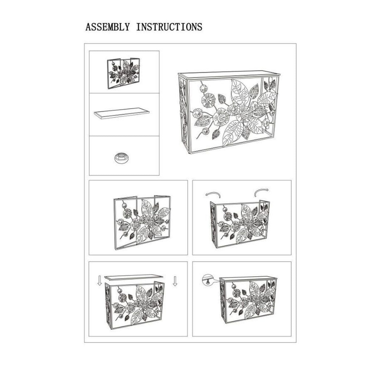 Tavolo Consolle Foglia 70, Multicolore, Metallo, 111,8x41,9x80 cm, Seven Design