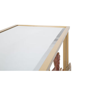 Tavolo Consolle Foglia 69, Multicolore, Metallo, 114x41,5x80 cm, Seven Design