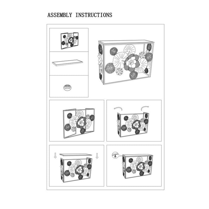 Tavolo Consolle Foglia 69, Multicolore, Metallo, 114x41,5x80 cm, Seven Design