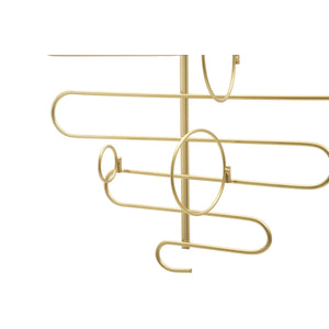 Porta Bottiglie MF326, Oro, Metallo, 53x13x72 cm, Seven Design