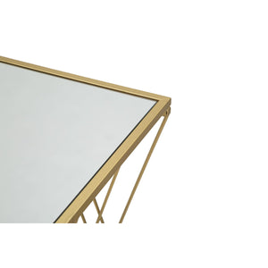 Tavolo Consolle MF624, Oro, Metallo, 120x40x80 cm, Seven Design