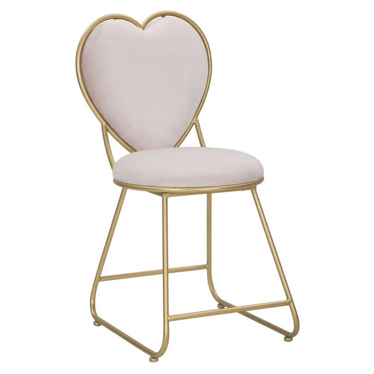 Sedia Cuore 14, Rosa, Metallo, 37x47x80 cm, Seven Design