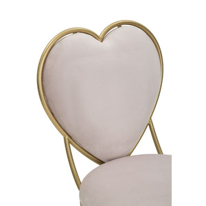Sedia Cuore 14, Rosa, Metallo, 37x47x80 cm, Seven Design