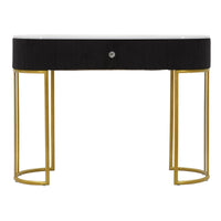 Tavolo Consolle MF614, Nero, Legno, 100x43x74 cm, Seven Design