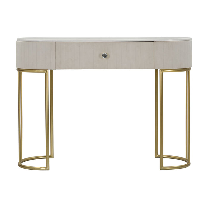 Tavolo Consolle MF615, Beige, Legno, 100x40x75 cm, Seven Design