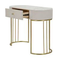 Tavolo Consolle MF615, Beige, Legno, 100x40x75 cm, Seven Design