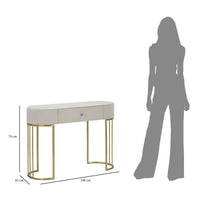 Tavolo Consolle MF615, Beige, Legno, 100x40x75 cm, Seven Design