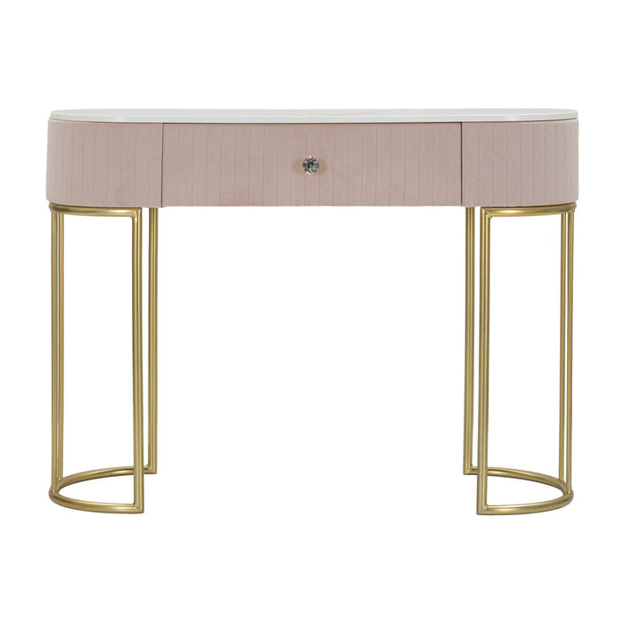 Tavolo Consolle MF616, Rosa, Legno, 100x40x75 cm, Seven Design