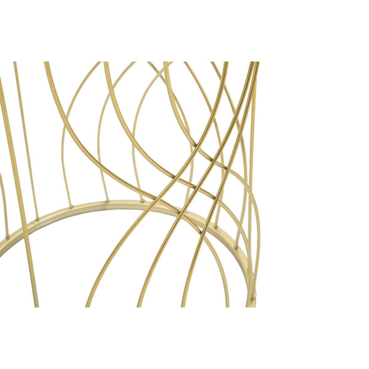 Tavolino MF545, Oro, Metallo, 38x38x55 cm, Seven Design