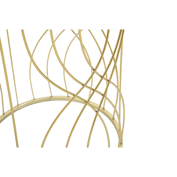 Tavolino MF545, Oro, Metallo, 38x38x55 cm, Seven Design