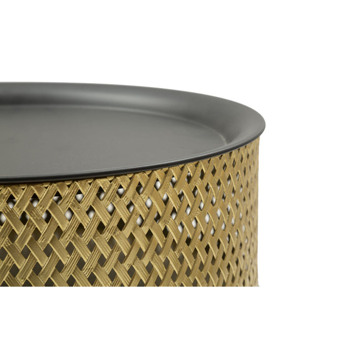 Tavolino MF524, Oro, Metallo, 40x40x65 cm, Seven Design