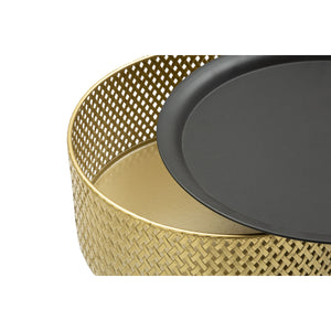 Tavolino MF524, Oro, Metallo, 40x40x65 cm, Seven Design