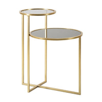 Tavolino MF570, Oro, Metallo, 50x40x60,5 cm, Seven Design