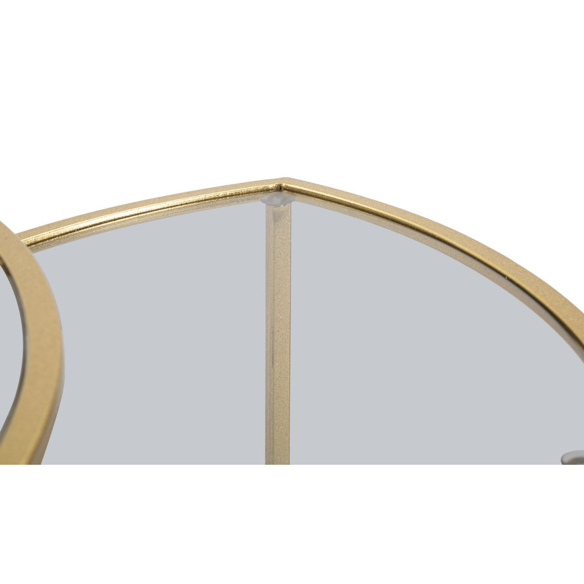 Tavolino MF553, Oro, Metallo, 60x60x50 cm, Seven Design