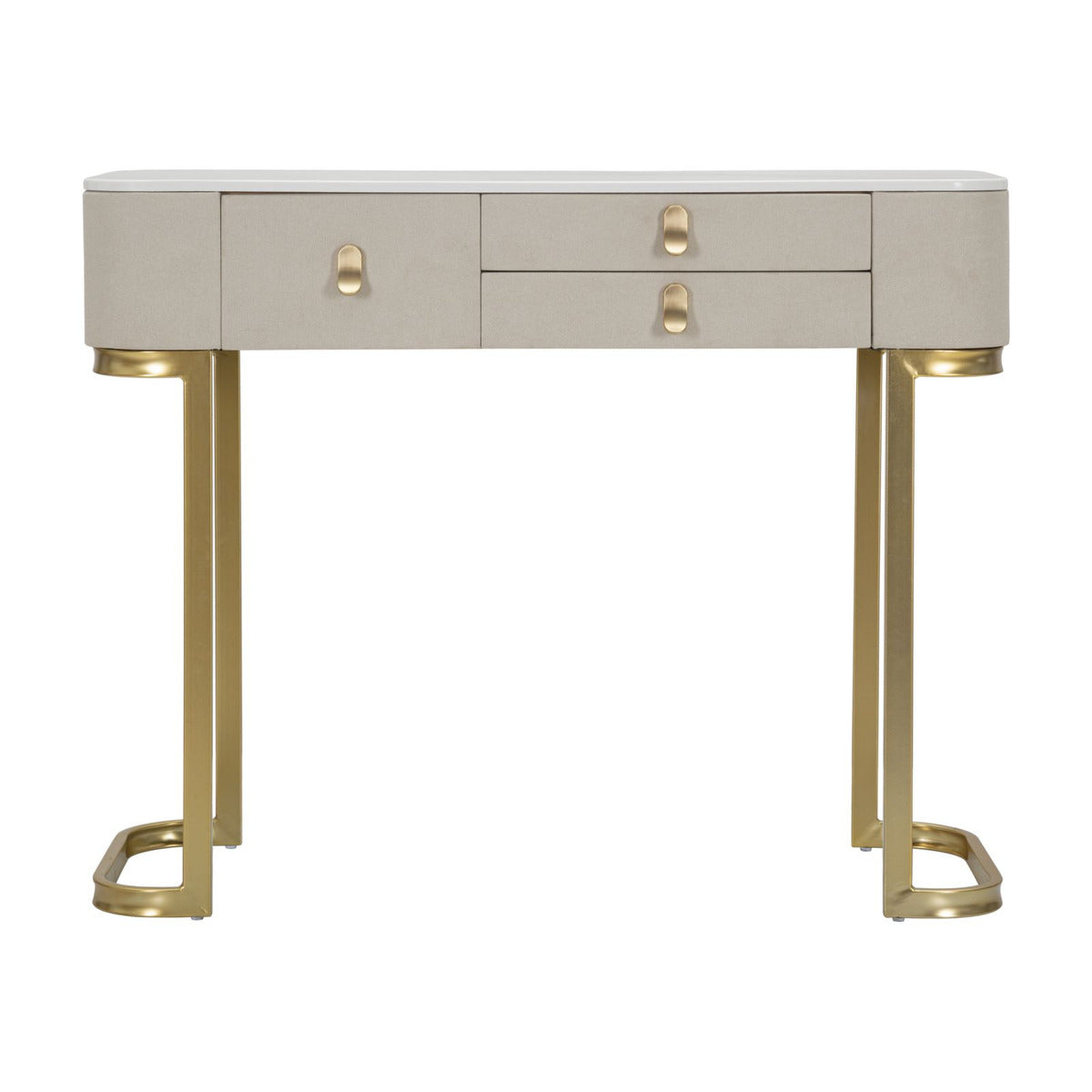 Tavolo Consolle MF604, Beige, Legno, 100x40x80 cm, Seven Design