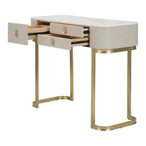 Tavolo Consolle MF604, Beige, Legno, 100x40x80 cm, Seven Design