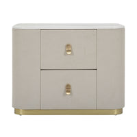 Comodino MF9, Beige, Legno, 60x40x47 cm, Seven Design