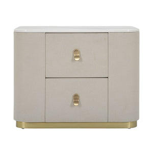 Comodino MF9, Beige, Legno, 60x40x47 cm, Seven Design