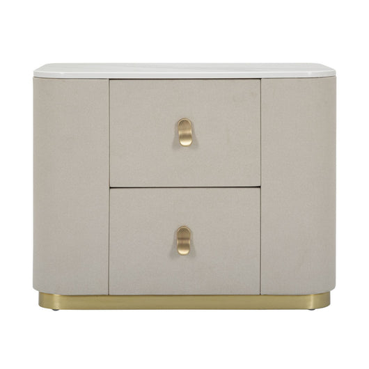 Comodino MF9, Beige, Legno, 60x40x47 cm, Seven Design