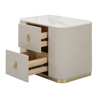 Comodino MF9, Beige, Legno, 60x40x47 cm, Seven Design