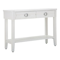 Tavolo Consolle MF603, Bianco, Legno, 110x40x82 cm, Seven Design