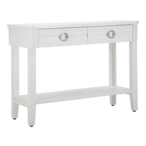 Tavolo Consolle MF603, Bianco, Legno, 110x40x82 cm, Seven Design