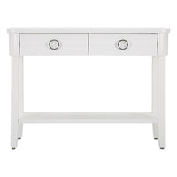 Tavolo Consolle MF603, Bianco, Legno, 110x40x82 cm, Seven Design