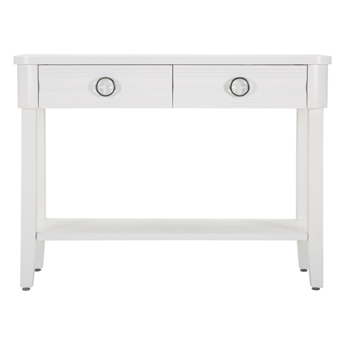 Tavolo Consolle MF603, Bianco, Legno, 110x40x82 cm, Seven Design