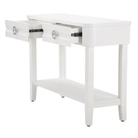 Tavolo Consolle MF603, Bianco, Legno, 110x40x82 cm, Seven Design