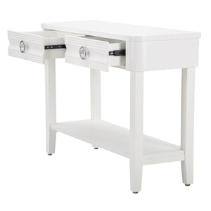 Tavolo Consolle MF603, Bianco, Legno, 110x40x82 cm, Seven Design